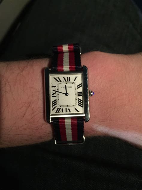 cartier tank on nato strap